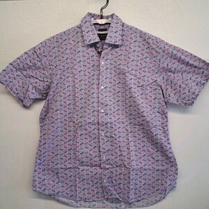 Tailor Byrd Collection Men's L Sunglasses Cotton Button Up Short Sleeve